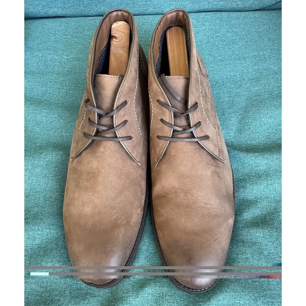 Stitch Fix Fairlane Mens Leather Chukka Ankle Boots Shoes Cognac 11.5